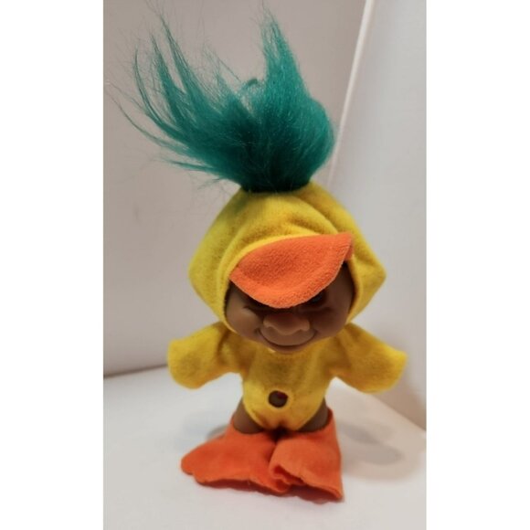 Vintage Lot of 4 Trolls - Lotto Rainbow Chicken and Baby Rainbow - Picture 4 of 16